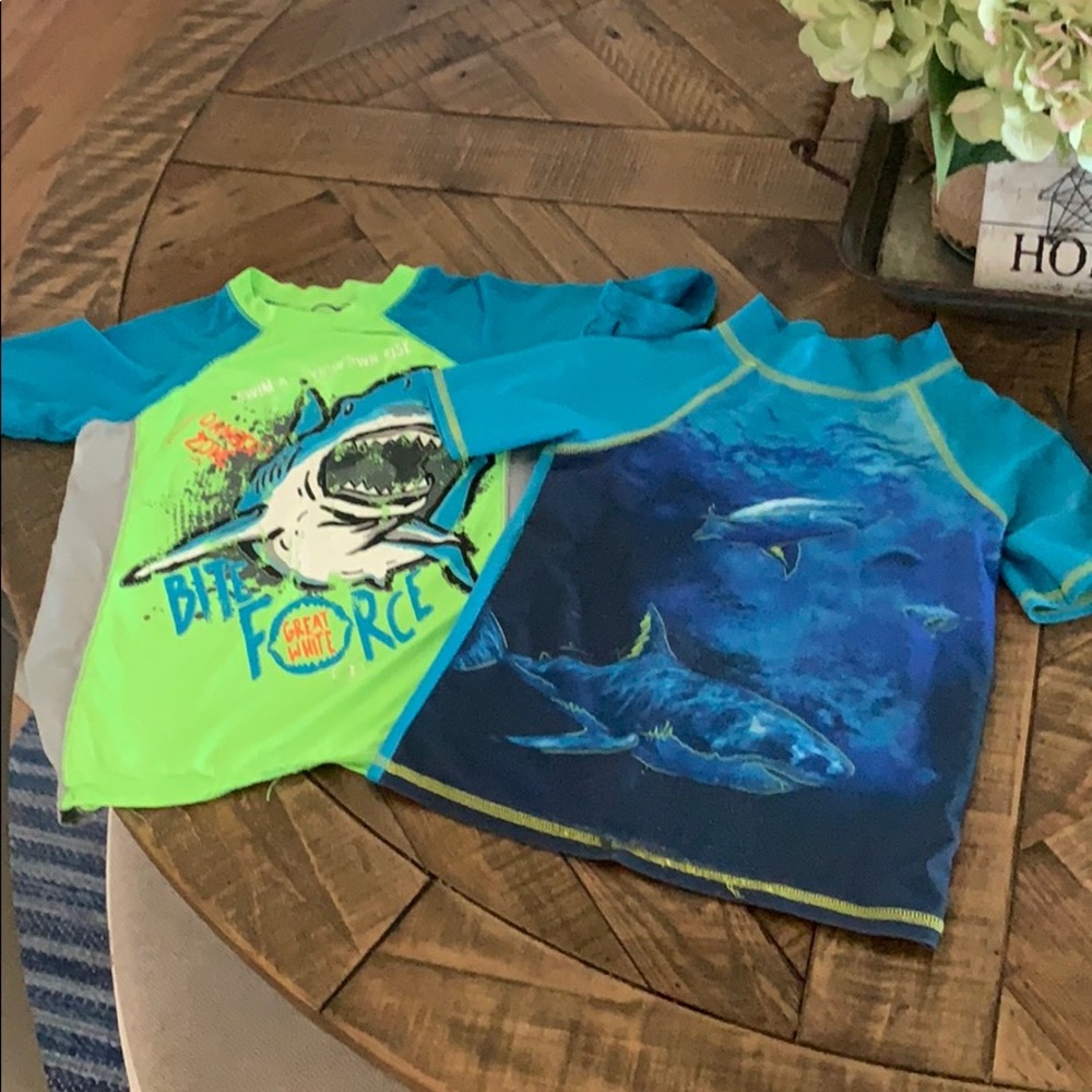 Lot of 2 boys rash guards!